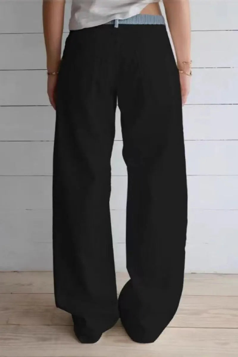Women's Classic Color-Block Waistband Jeans