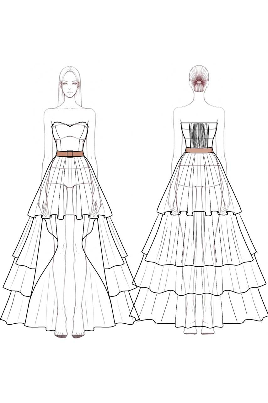 Bohemian Swing Lace Dress White Strapless Belted Maxi Dress