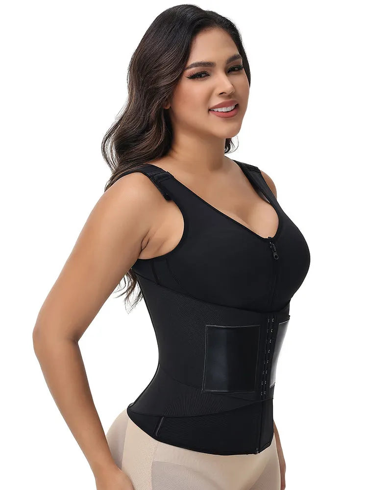 🎉 Zipper & Button Double Pressure Sports Waist Trainer