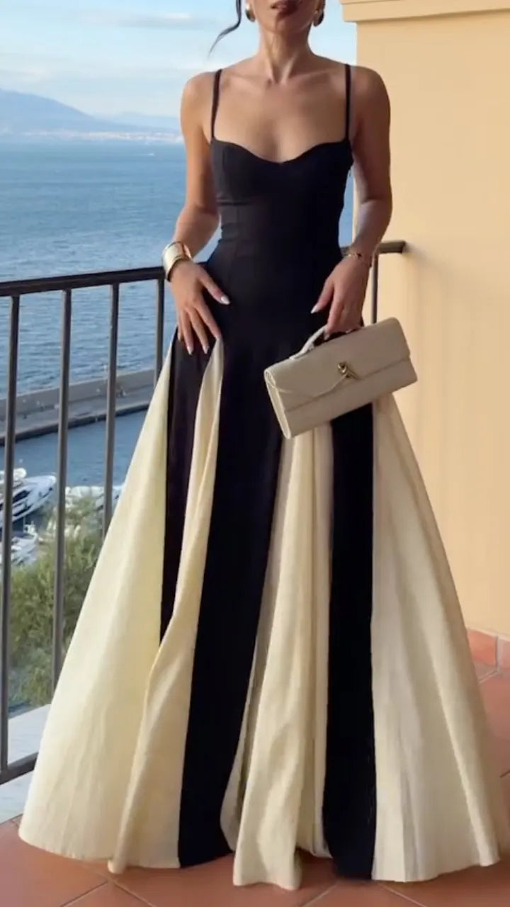 Two‑Tone Spaghetti Strap Gown