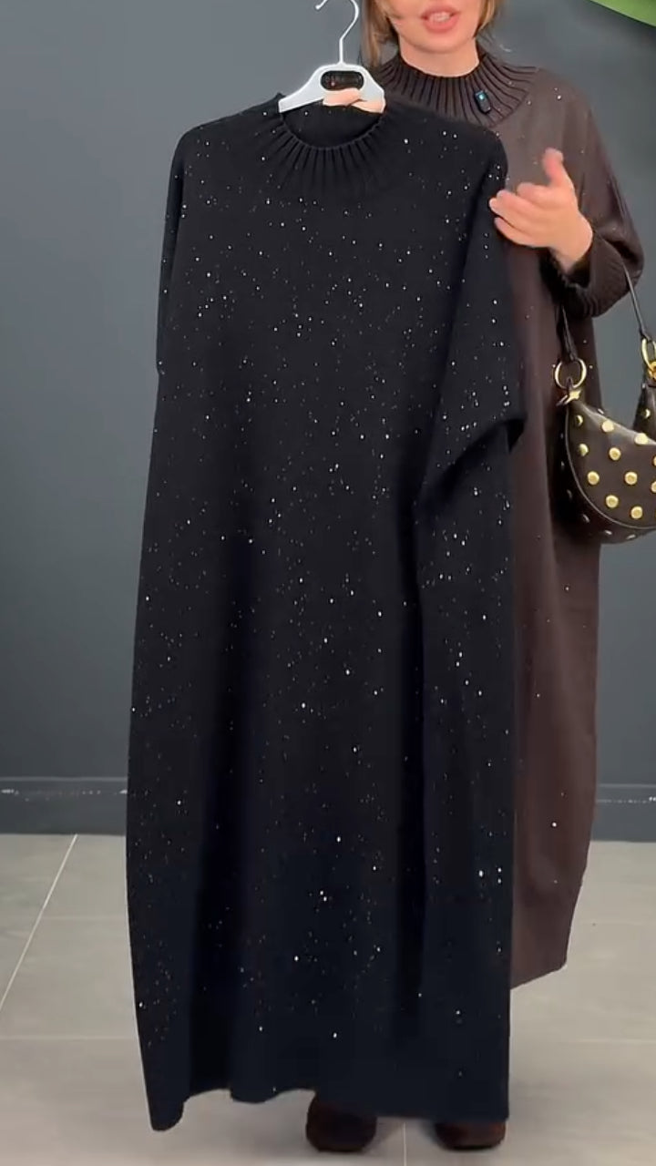Embellished High-Neck Maxi Dress