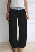 Women's Classic Color-Block Waistband Jeans