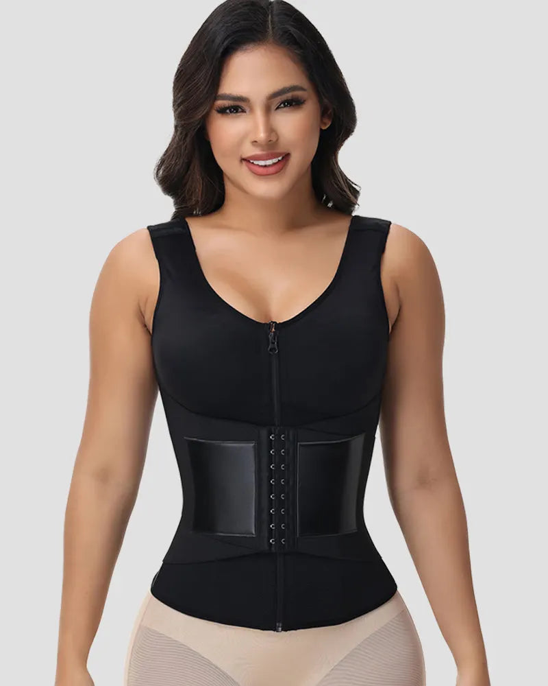 🎉 Zipper & Button Double Pressure Sports Waist Trainer