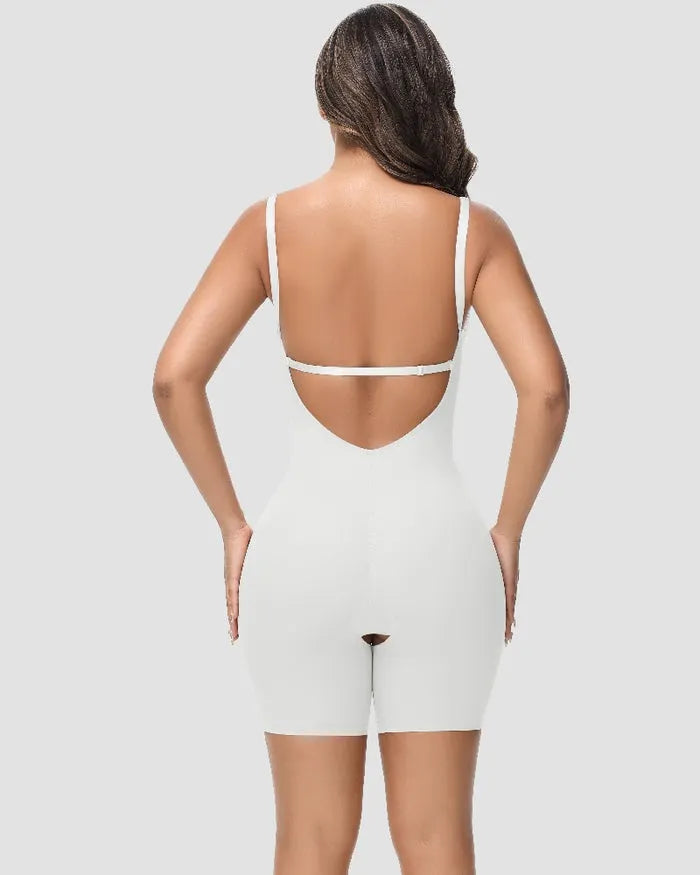 🎉 Women's U Plunge Strapless Tummy Control Bodysuit Low Back Built In Bra Shapewear