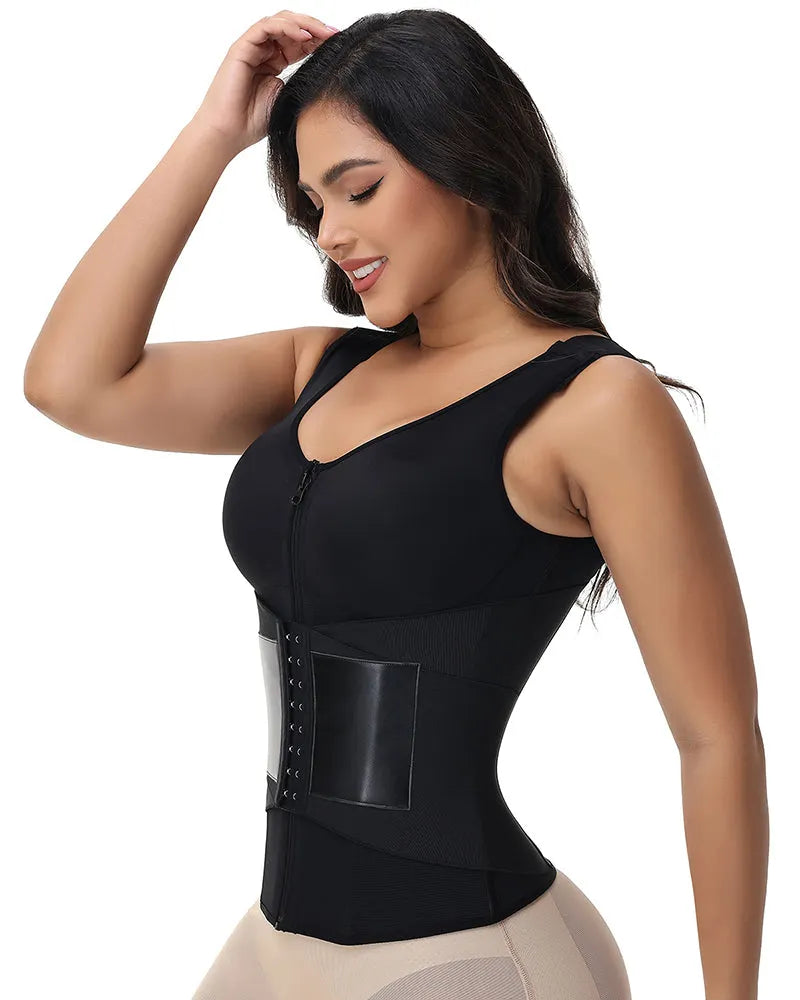 🎉 Zipper & Button Double Pressure Sports Waist Trainer
