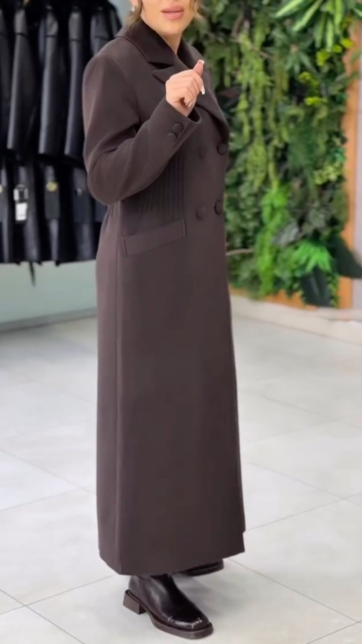 Double-Breasted Tailored Maxi Coat