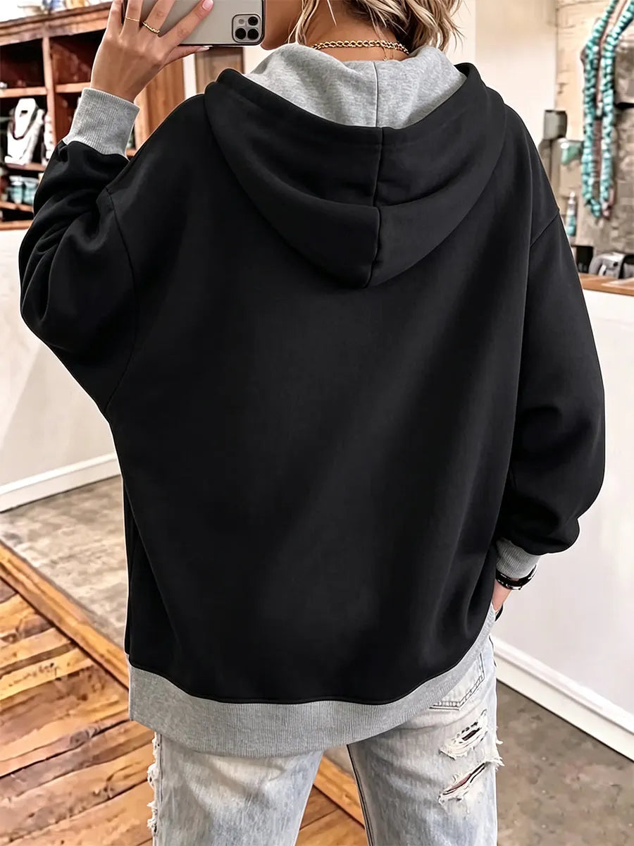 Oversized Cowl-Neck Sweatshirt