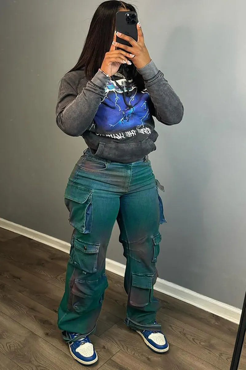 Women's Street Tie-Dyeing Unique Jeans