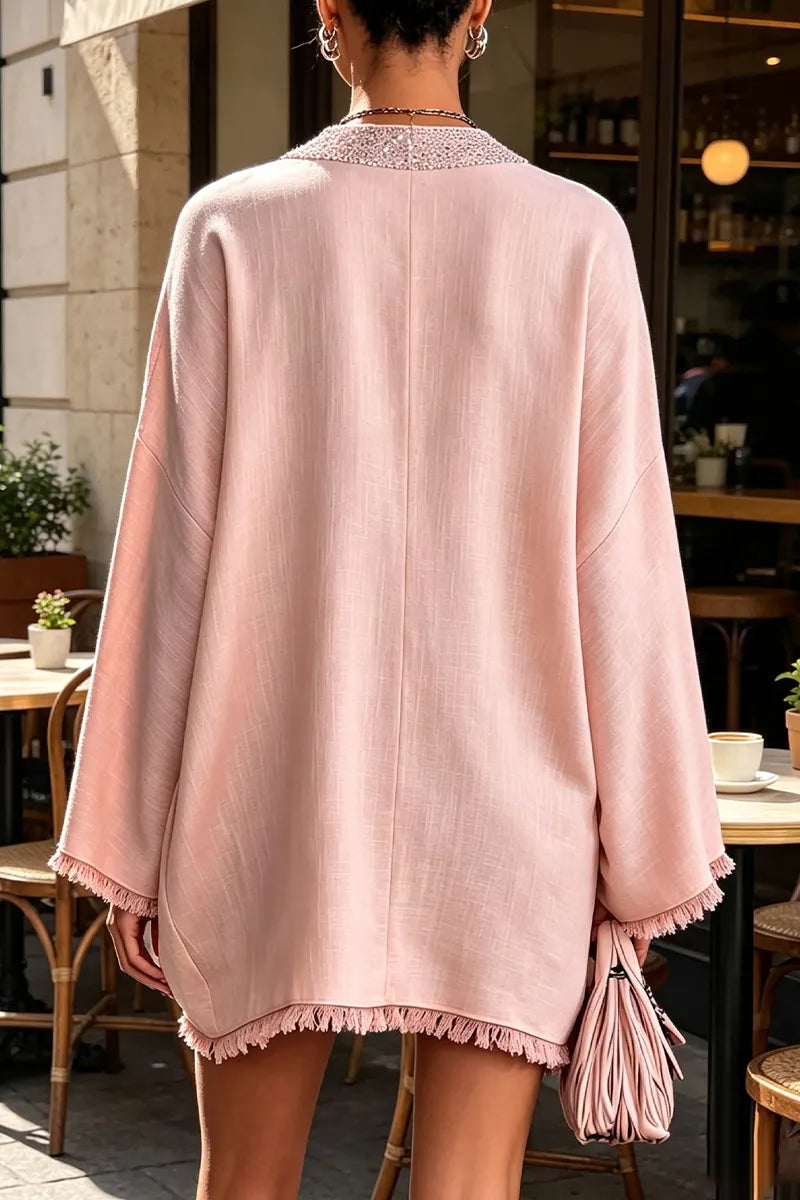Women's V-neck Collar with Rhinestone Hot Stamping Elegant Casual Dress