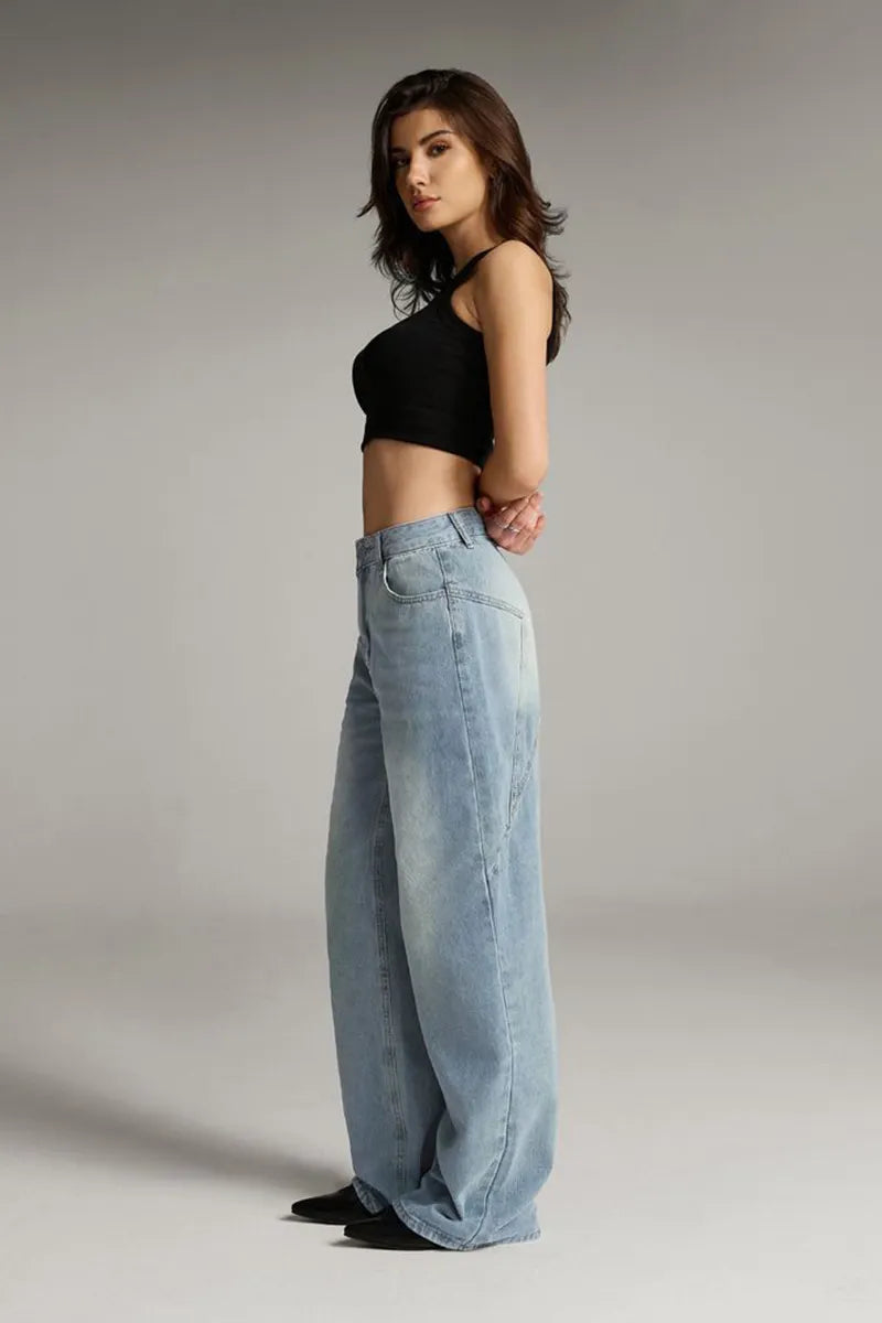 Vintage Low Rise Loose Jeans For Women