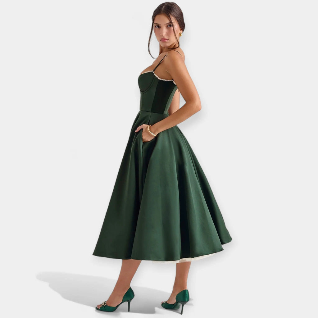 Midi Dress with Tulle and Style