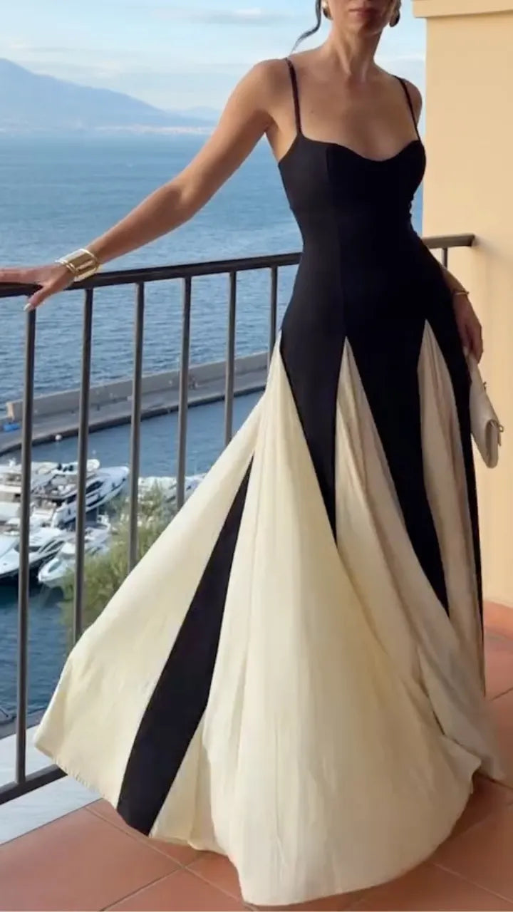 Two‑Tone Spaghetti Strap Gown