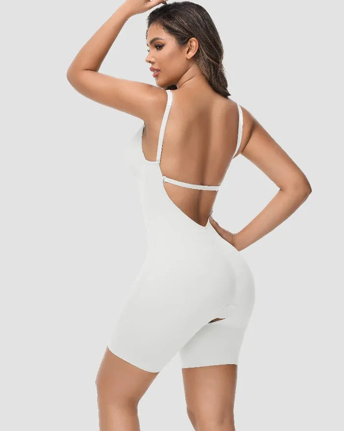 🎉 Women's U Plunge Strapless Tummy Control Bodysuit Low Back Built In Bra Shapewear