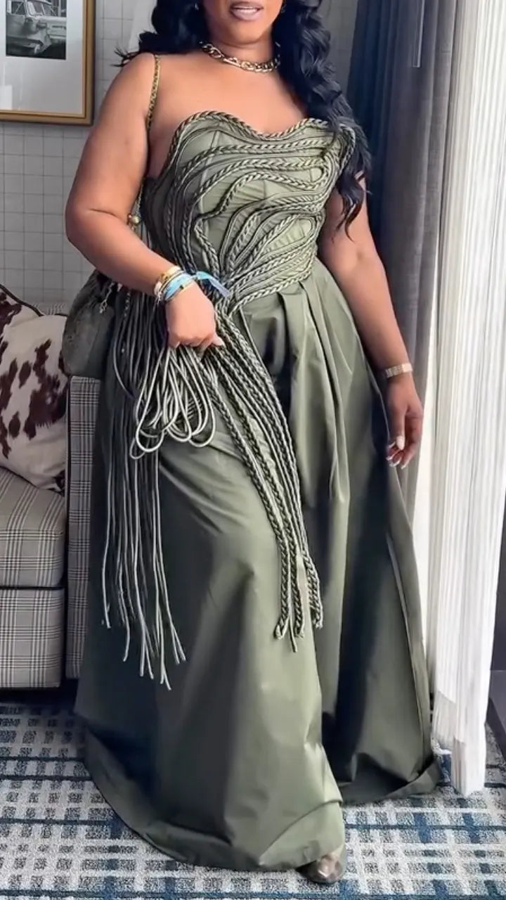 Olive Green Casual Sleeveless Jumpsuit