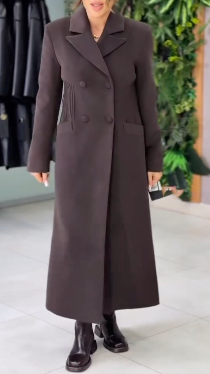 Double-Breasted Tailored Maxi Coat