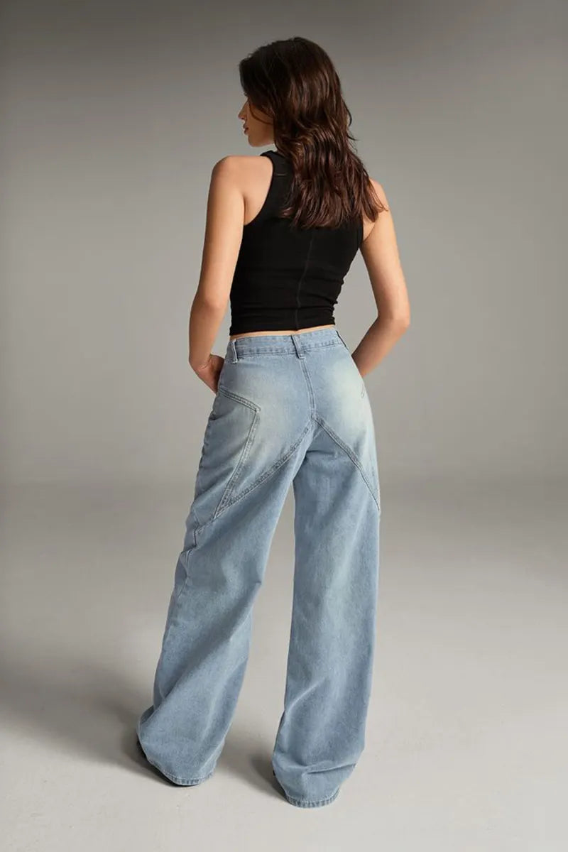 Vintage Low Rise Loose Jeans For Women