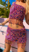 Paradiso Multicolor Beaded Fringe Two‑Piece Setets
