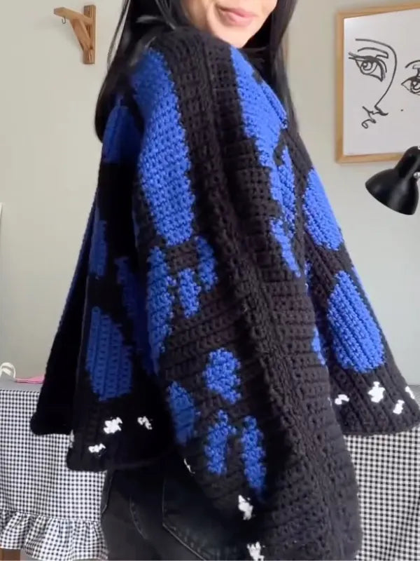 Butterfly Crochet Knit Cardigan