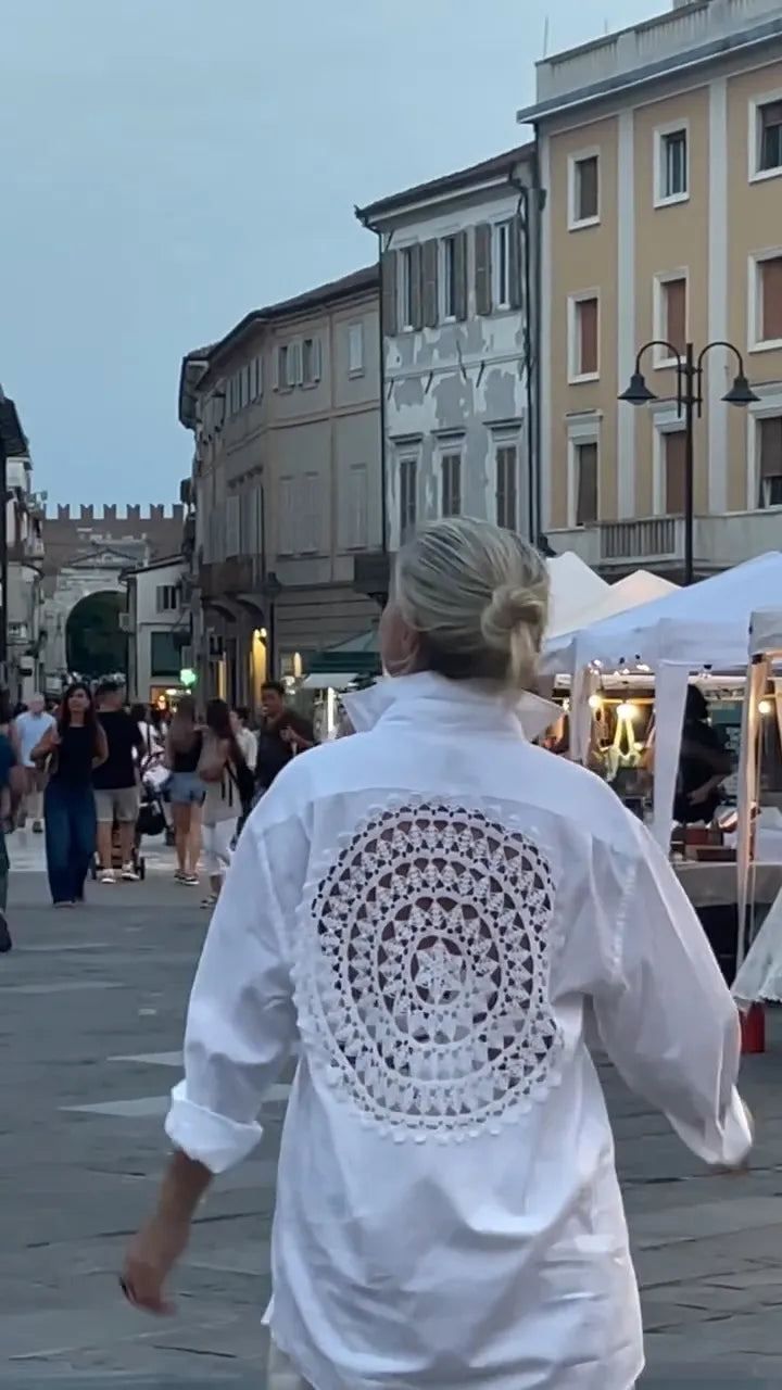 Back Crochet Lace Shirt