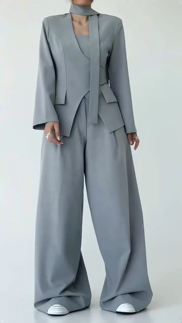 Tailored 2 Piece Pants Suit