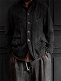 Men's Vintage Multi Flap Pocket Linen Blend Jacket