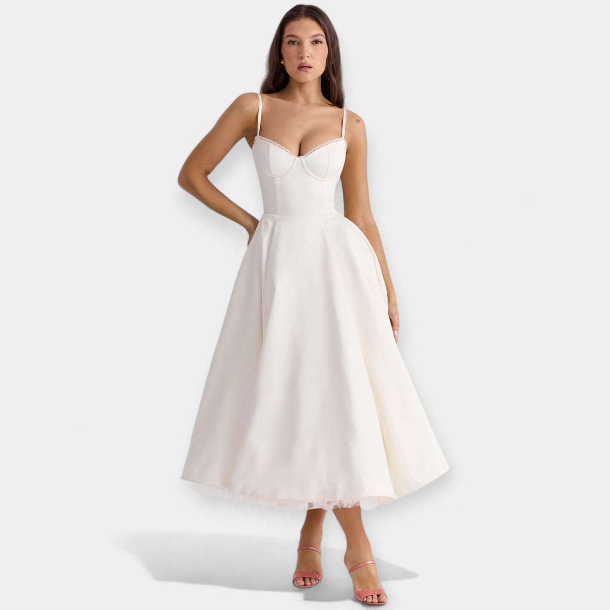 Midi Dress with Tulle and Style