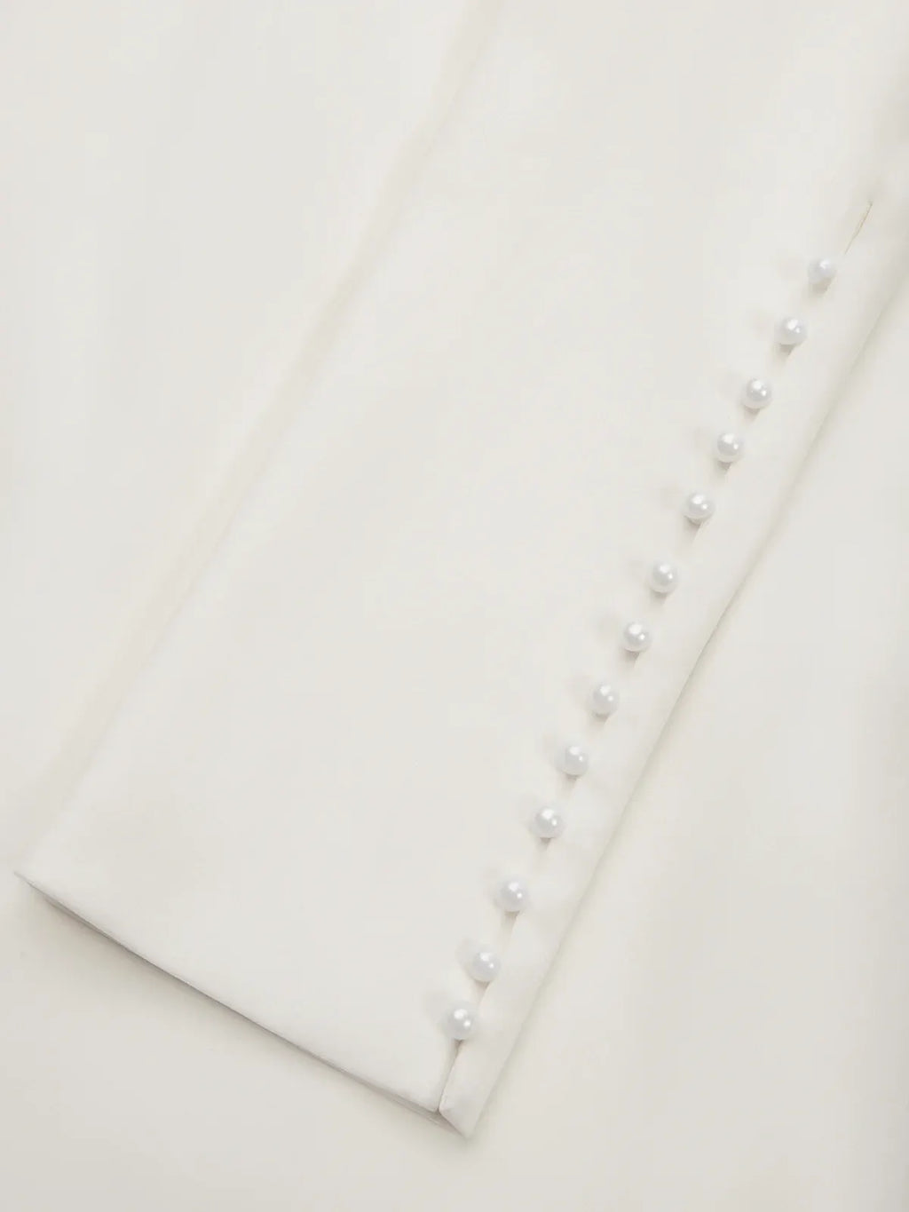 Cream White Bow Long Sleeve Sheath Midi Dress