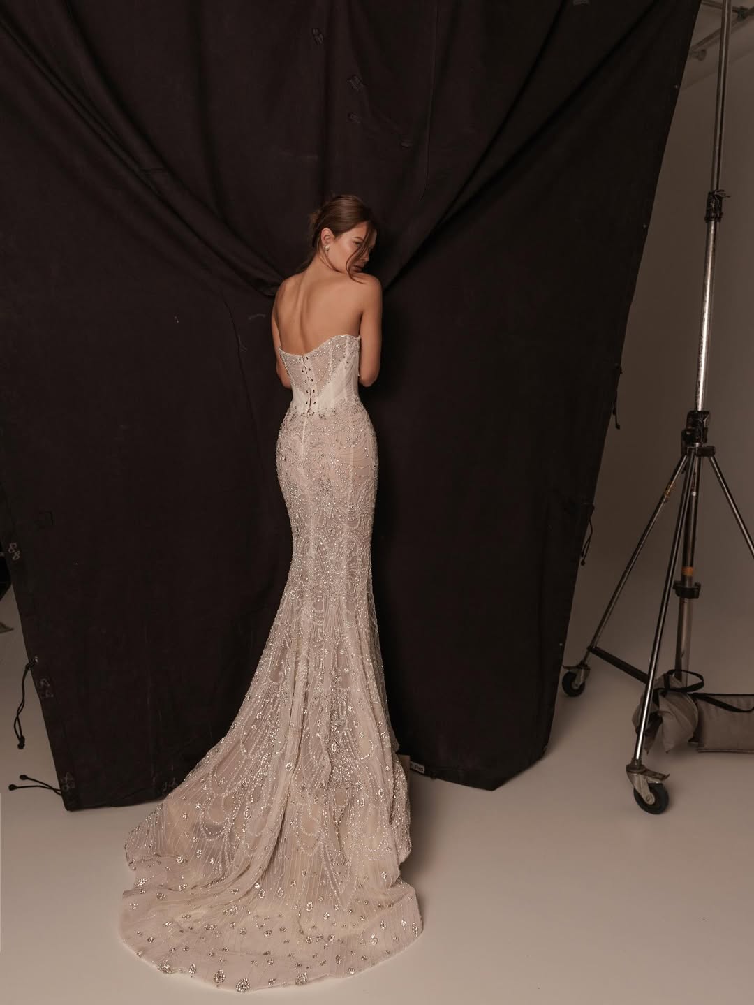 Glamorous Strapless Sweetheart Sleeveless Beadings Long Mermaid Prom Dress DQ0006