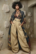 Women's Casual Linen Top Pants Jacket 3 Piece Set