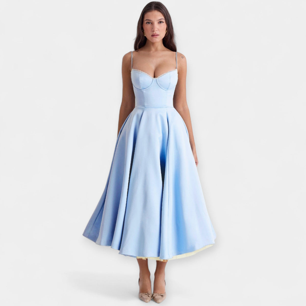 Midi Dress with Tulle and Style