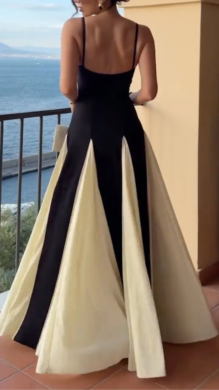 Two‑Tone Spaghetti Strap Gown