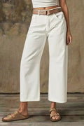 Women's Casual Solid Color Versatile Straight Leg Jeans