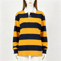Wide Stripe Rugby Polo Shirt Collegiate Preppy
