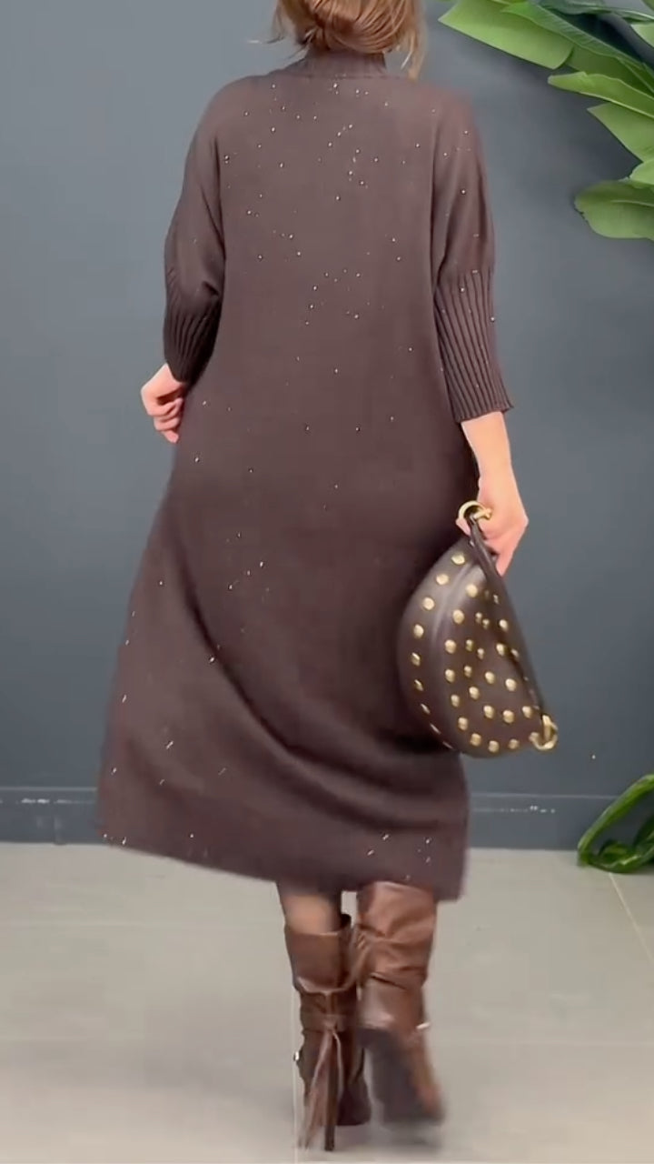 Embellished High-Neck Maxi Dress