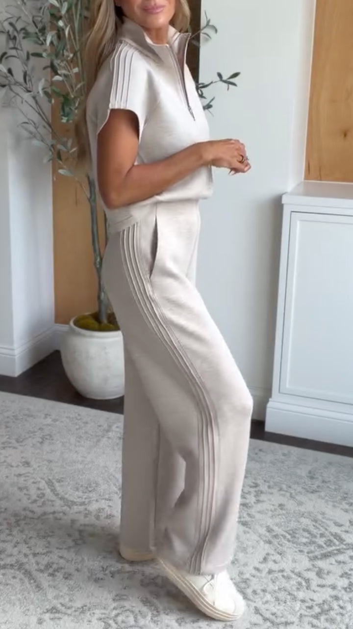 Women's Casual Zip-Front Jumpsuit (Faux Two-Piece Style)