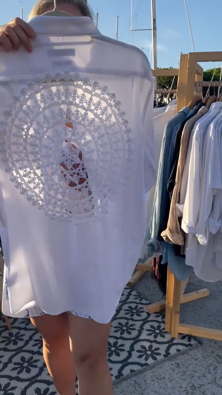 Back Crochet Lace Shirt