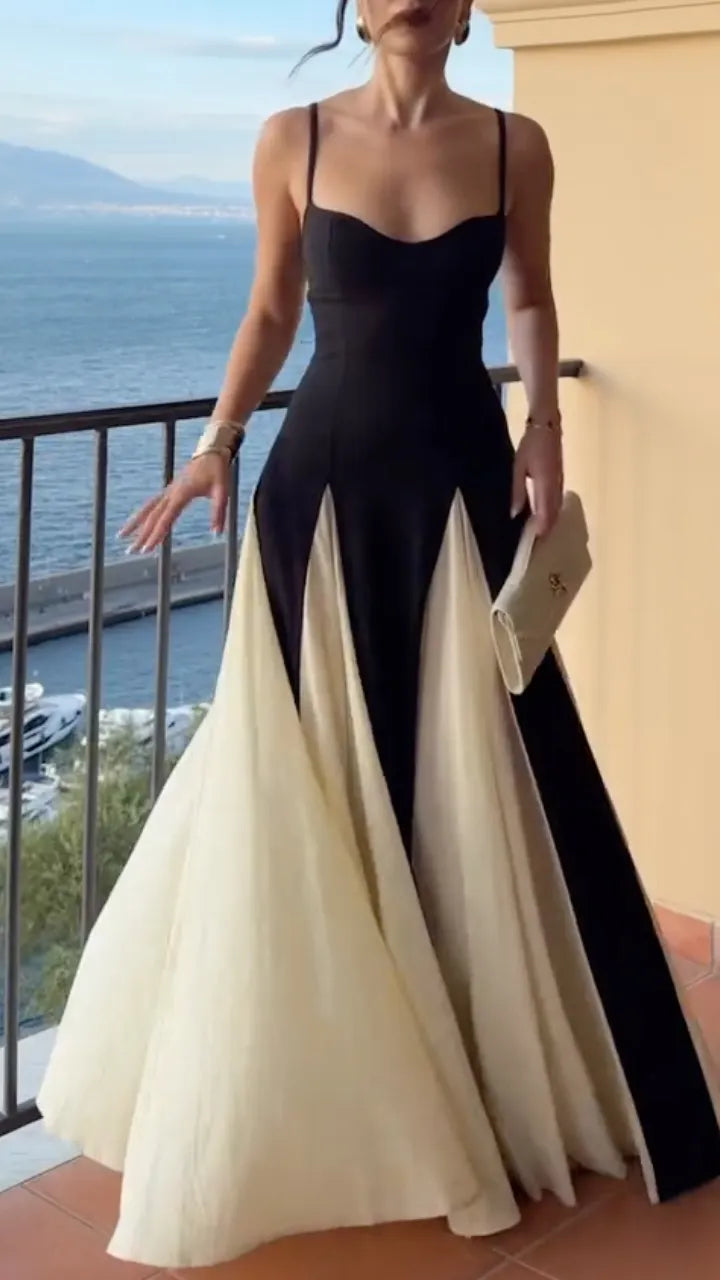 Two‑Tone Spaghetti Strap Gown