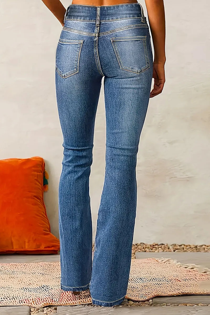 Women's Vintage Stretch Washed Jeans
