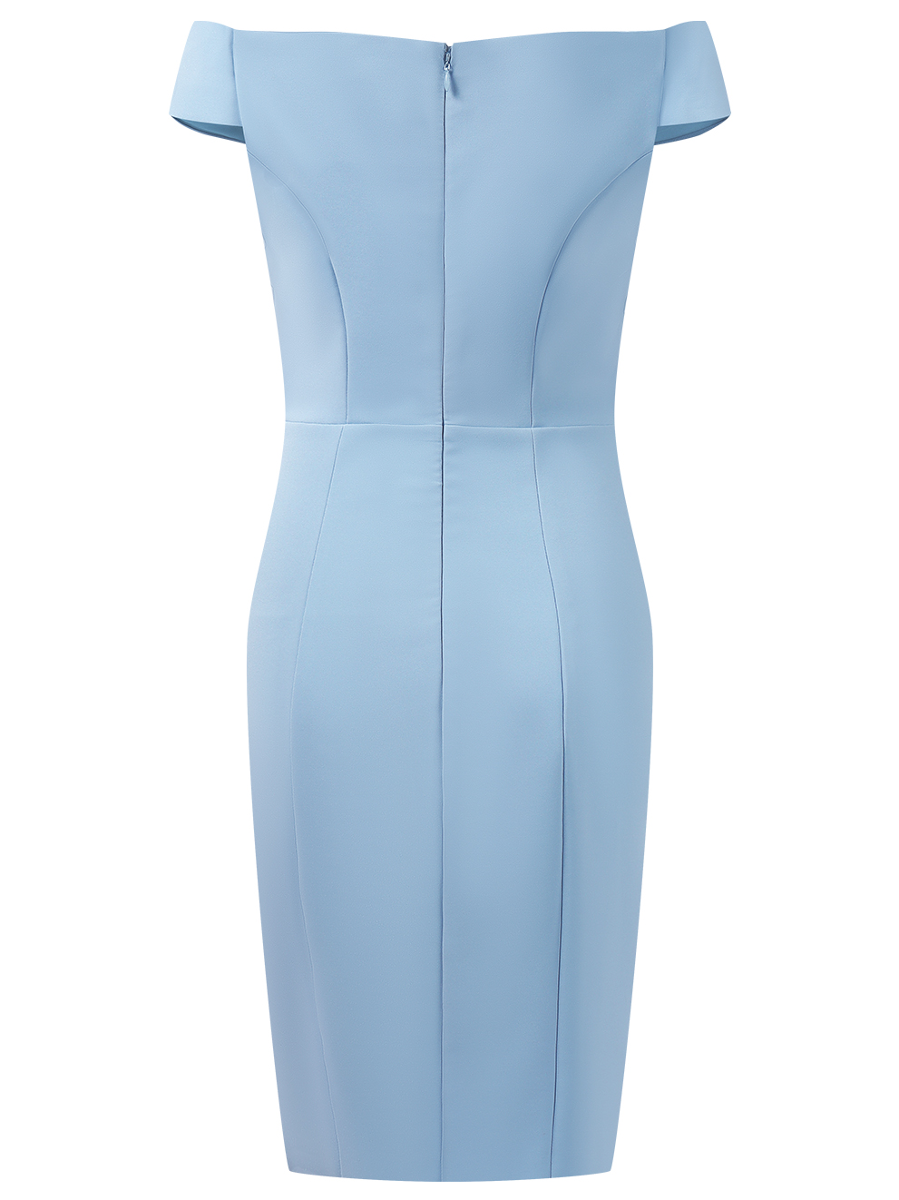 Blue Ruched Off The Shoulder Sheath Mini Homecoming Dress