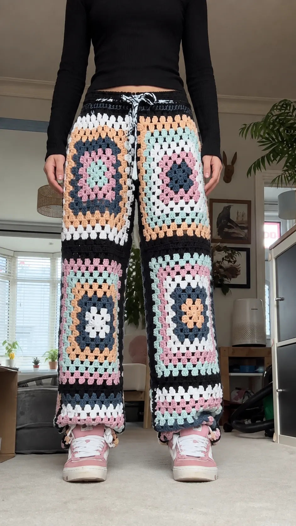 Crochet Granny Square Pants