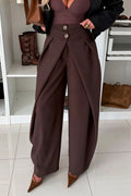 High-Waisted Sculptural Wide-Leg Pants