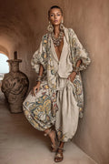 Women's Casual Linen Top Pants Jacket 3 Piece Set