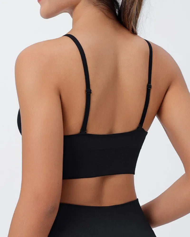 Deep V Triangle Cup Beautiful Back Bra With Adjustable Strap
