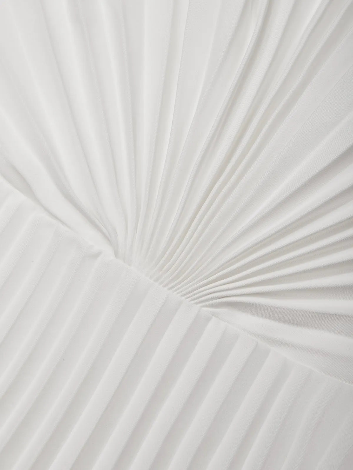 White Pleated Satin Strapless Sleeveless A-Line Maxi Dress