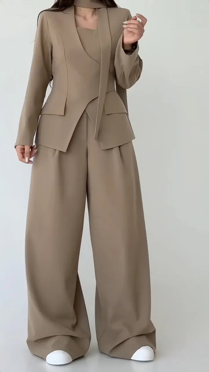 Tailored 2 Piece Pants Suit