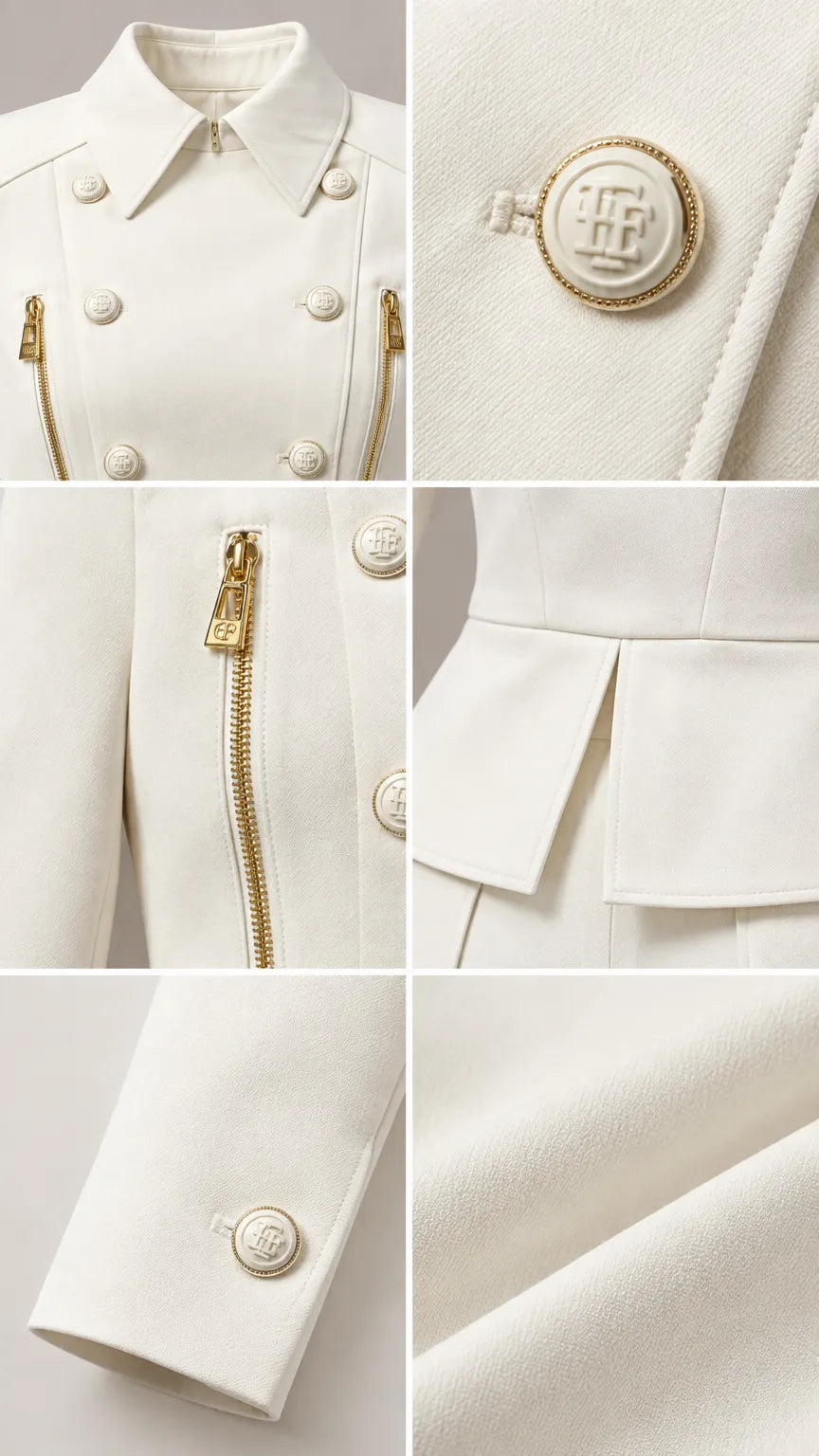 Women's Cropped Double-Breasted Blazer and Flare Pants 2-Piece Suit Set