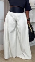 Pinstripe Wide Leg Pants